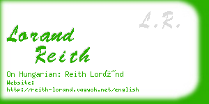 lorand reith business card